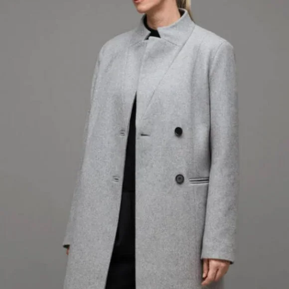 All Saints Jackets Coats Sidney Wool Cashmere Slim Fit Coat